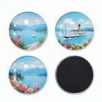Customized Tinplate Glass Round Fridge Magnets - Image 3