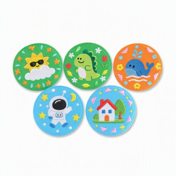 Customized Embroidered Brooch Round Badge Pins