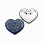 Customized Metal Heart Shape Badge Pins - Image 2
