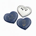 Customized Metal Heart Shape Badge Pins - Image 3