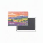 Customized Tinplate Fabric Texture Square Refrigerator Magnets