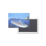 Fabric texture refrigerator magnet