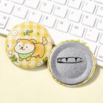 Customized PU Leather Round Badge Pins - Image 8