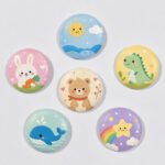 Customized PU Leather Round Badge Pins - Image 9