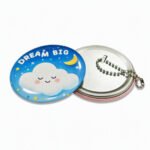Customized Metal Round Chain Badge Pins