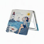 Customized Tinplate Double-Sided Square 180 Degree Folding Makeup Mirrors - Image 7
