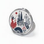Customized Aluminum Round Double-sided Compact Mirrors - Image 2