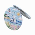 Customized Double Side PU Leather Foldable Cosmetic Mirrors - Image 4