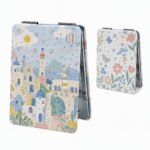 Customized Tinplate Double Side PU Leather Folding Makeup Mirrors - Image 5