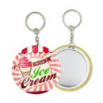 Keychain mirror on one side