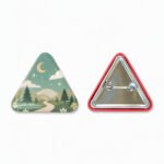 Custom Triangle Glitter Button Pins - Image 3