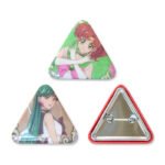 Custom Triangle Glitter Button Pins