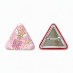 Custom Triangle Glitter Button Pins