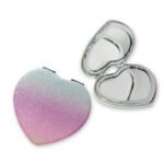 Customized Gradient Glitter Double-Sided Heart Folding Makeup Mirror