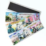 Custom Cat-Eye Tinplate Fridge Magnet – Long Rectangular Travel Souvenir - Image 2