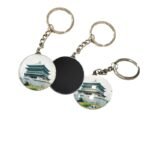 Custom Crystal Glass Fridge Magnet Keychain - Image 2