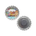 Custom Bottle Cap Round Tinplate Fridge Magnets - Metal Beer Cap Design - Image 2