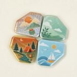 Custom Diamond-Shaped Glitter Holographic Button Pin - Image 2