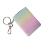 Customized Gradient Glitter Double-Sided Square Folding Makeup Mirror Keychains - Image 5