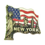 Customized Zinc Alloy Metal City Fridge Magnets