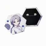 Custom Hexagonal Paper Badge with Chest Pin - Image 5