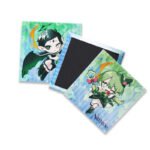 Custom Tinplate Fridge Magnet – Square Cartoon Anime City Souvenir Magnet - Image 3