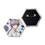 Custom Hexagonal Paper Badge with Chest Pin - Image 4