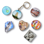 Custom Crystal Glass Fridge Magnet Keychain - Image 3