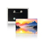Custom Tinplate Pin Badge – Scenic Travel Souvenir & Promo - Image 3