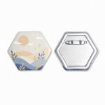 Custom Hexagon Glitter Holographic Button Pins - Image 4