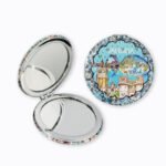 Customized PU Leather Round Folding Makeup Mirror - Image 5