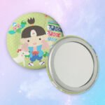 Customized PU Leather Round Single-Side Makeup Mirror - Image 4