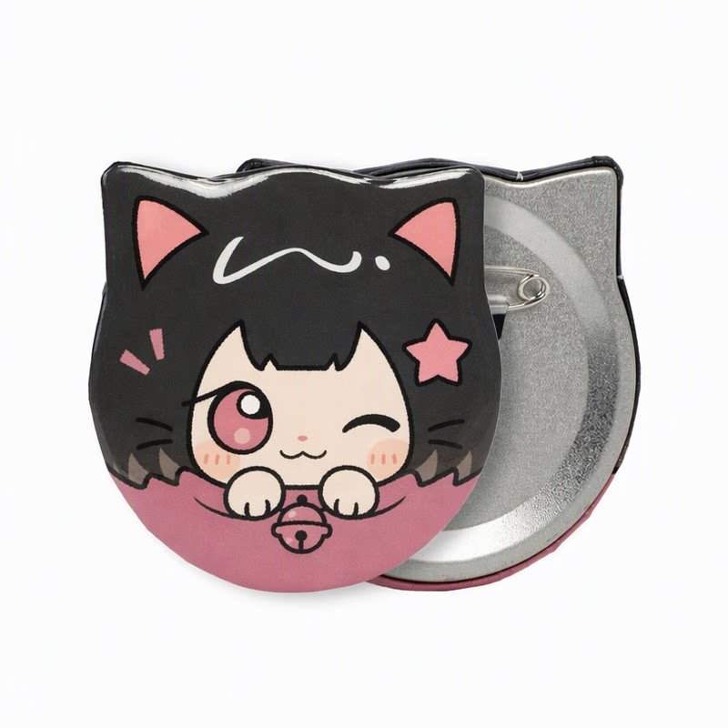 44 Custom Cat Ear Shapes Button Pins - Image 1