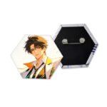 Custom Hexagonal Paper Badge with Chest Pin - Image 2