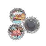 Custom Bottle Cap Round Tinplate Fridge Magnets - Metal Beer Cap Design - Image 3