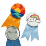 Custom 44mm Ribbon Tinplate Badge for Kids – School Party & Kindergarten Corsage