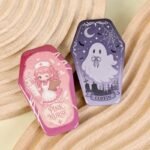 Custom Coffin-Shaped Glitter Holographic Button Pin - Image 8