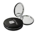 Customized PU Leather Round Shape Makeup Mirror Keychains