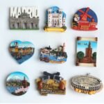Customized Shape 3D Resin Tinplate Fridge Magnets
